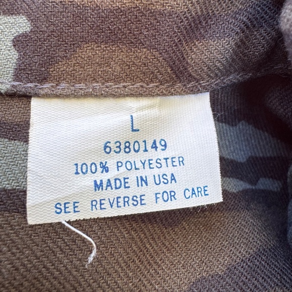 Vintage Gander Mountain Tree Bark  Camo Quiet Made Button Up Shirt USA- L - Picture 4 of 5